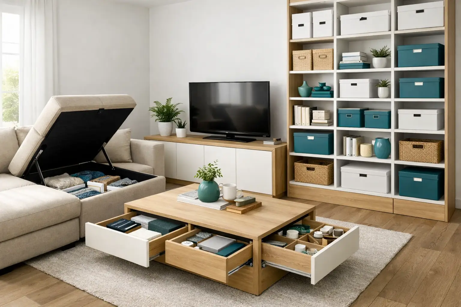 salon-funcional-muebles-multifuncionales-almacenaje-decoracion-practica