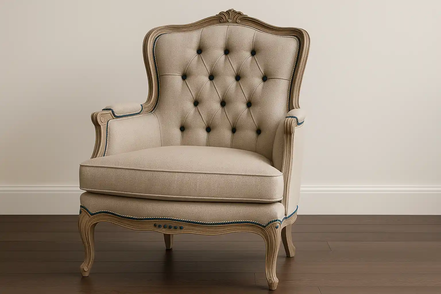 Butaca clásica retapizada con tejidos de calidad