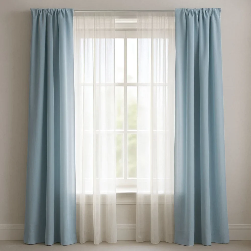 cortinas-blancas-y-azules-cubriendo-ventana