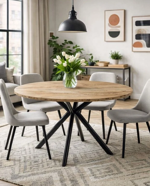 mesa-olite-120r-metal-madera-120-cms-de-diametro