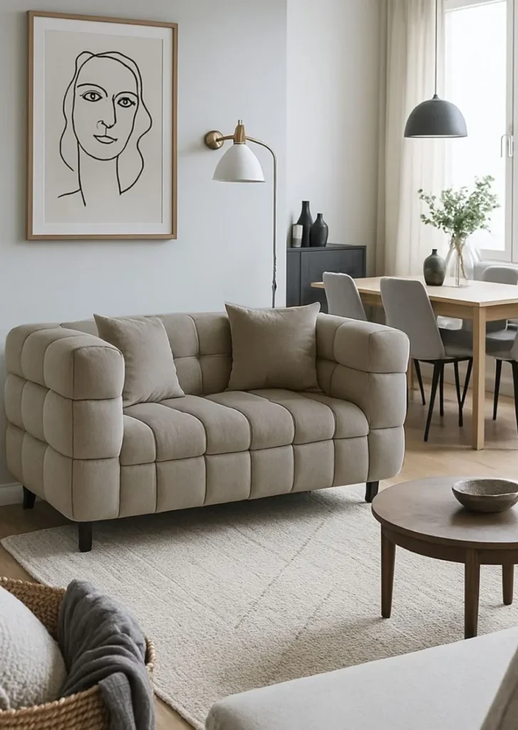 sofa-loring-2-plazas-tejido-velvet-gris-fondo-salon